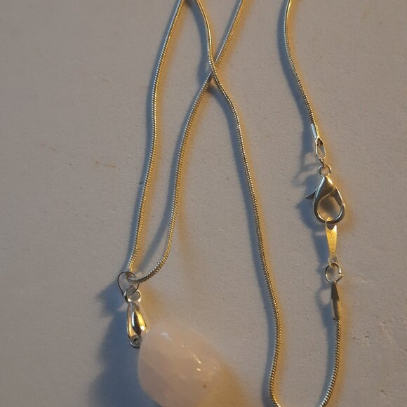 Brand New 925 Silver Necklace with Stone - Picture 1 of 2